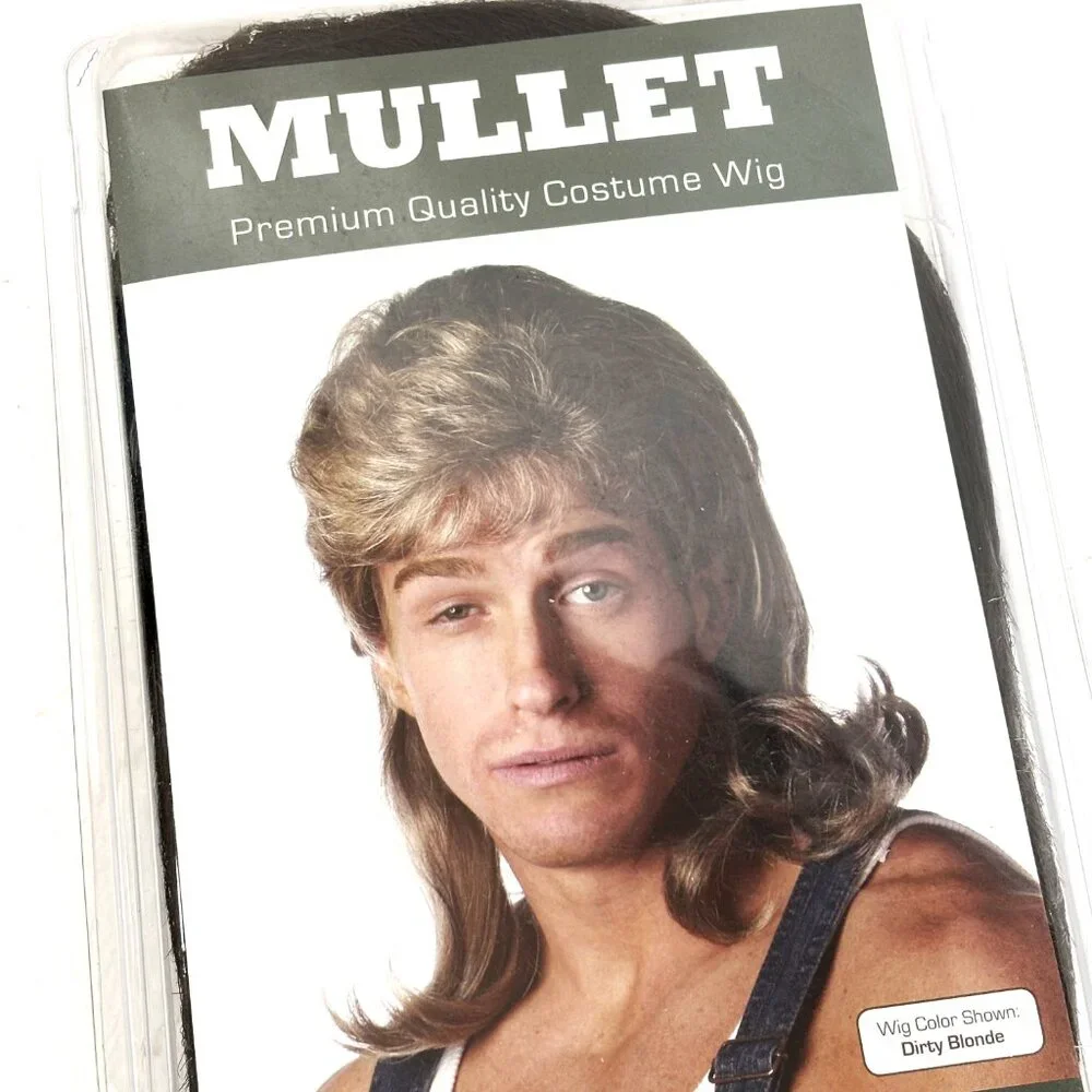 1980’s Style Mullet Brown Wig NIP - NWOT – NOS